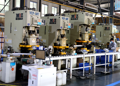 Machine hand stamping assembly line